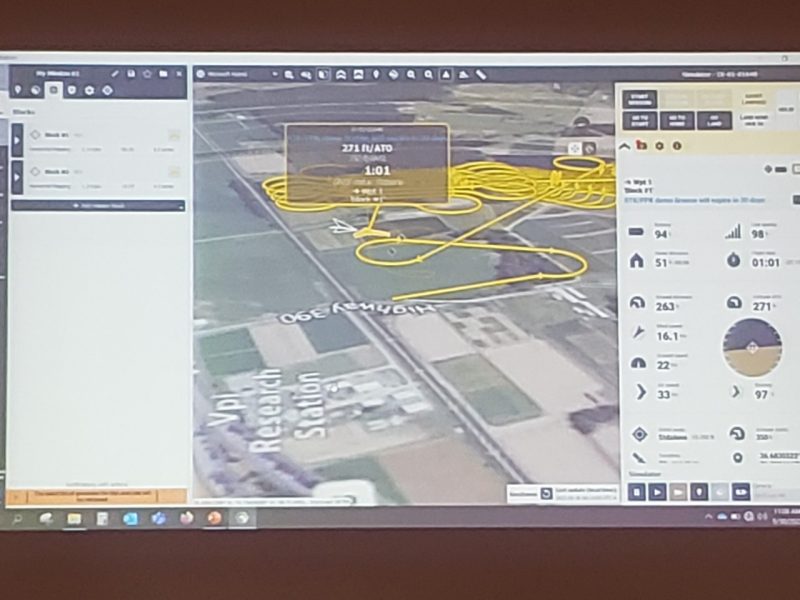 image of slide presentation showing drone software mapping