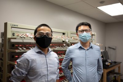 Feng Lin and Haibo Huang discovered a potential method to convert food waste into batteries.
