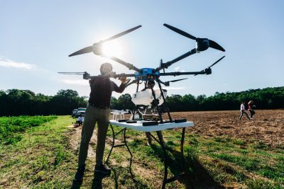 Students and faculty stationed at the Eastern Shore Agricultural Research and Extension Cente use advanced technologies, such as drones, to improve the practices of large- and small-scale farming operations, which face the ongoing challenges of water and pest management.